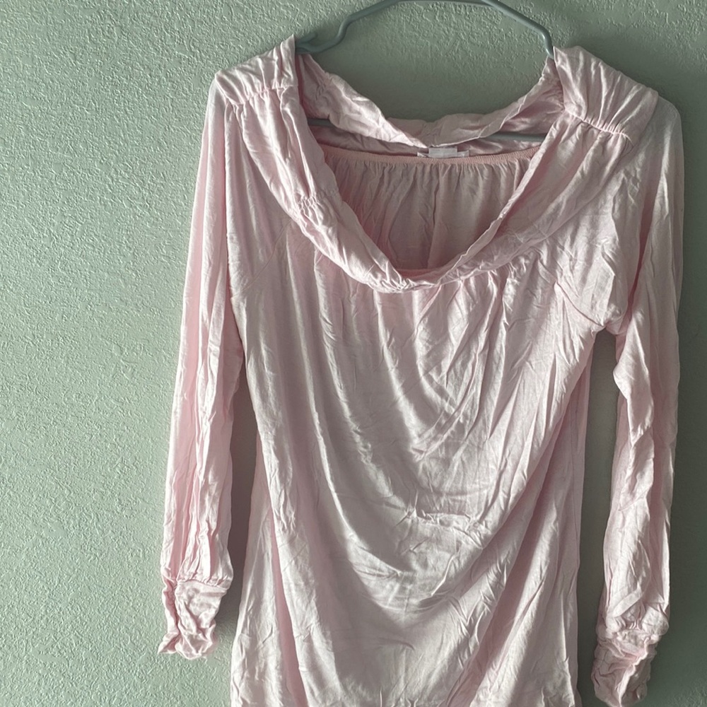 Venus soft cowl neck off the shoulder long sleeve top